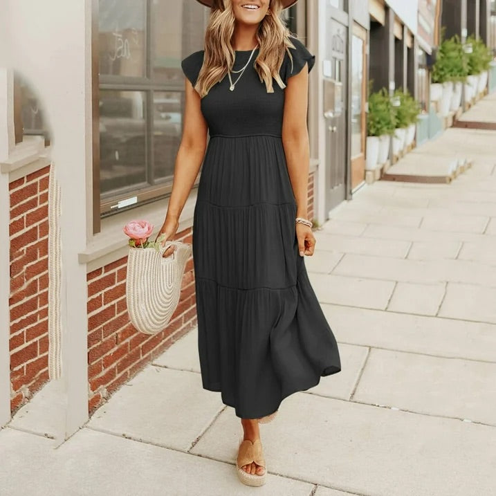 Brenna - Solid Midi Dress