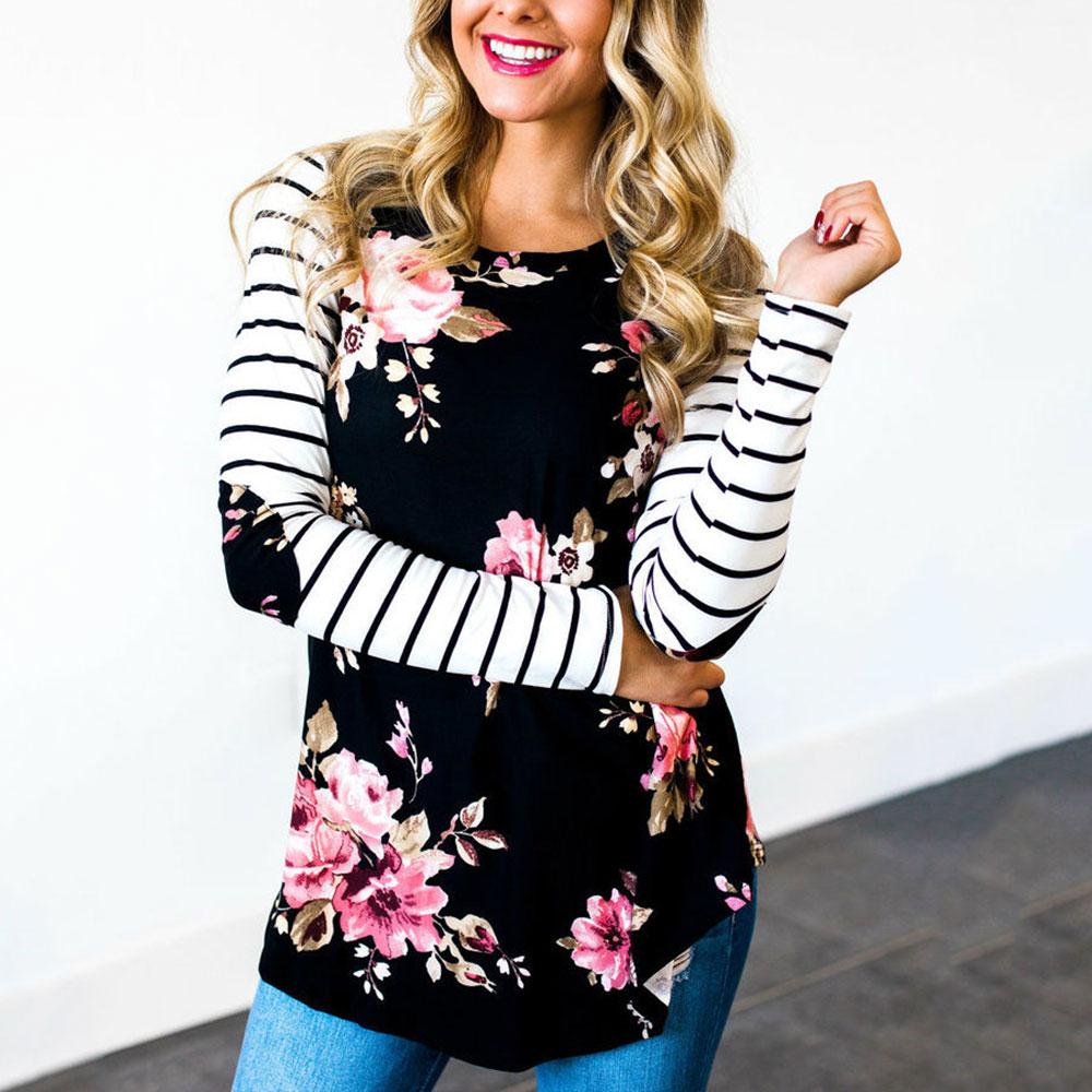 Annika - Striped Floral Top