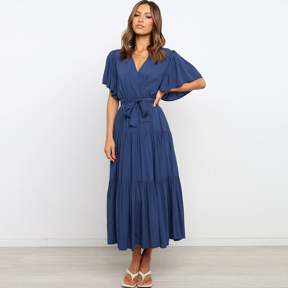 Lauryn - Ruffled Midi Dress